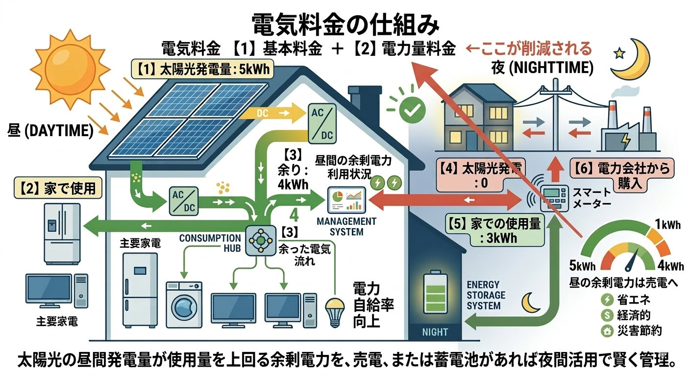 「電気料金の仕組み」の図
