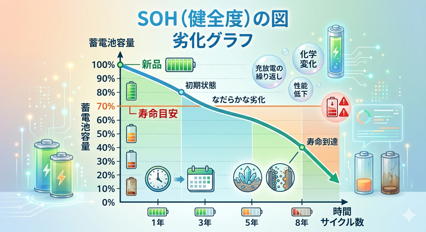 「SOH（健全度）」の図